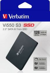 VERBATIM VI550 S3 2,5 COL MRET SATA III 560/430 MB/S 7MM SSD MEGHAJT 128GB