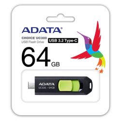 ADATA UC300 USB-C 3.2 GEN 1 PENDRIVE 64GB FEKETE-ZLD