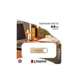 KINGSTON DATATRAVELER SE9 G3 USB 3.2 GEN 1 FMHZAS PENDRIVE 64GB (220/100 MB/s) ARANY