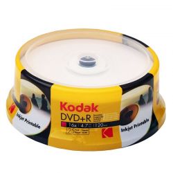 KODAK DVD+R 16X FULL NYOMTATHAT CAKE (25)