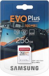 SAMSUNG EVO PLUS SDXC 256GB CLASS 10 UHS-I U3 100 MB/S OLVASSI SEBESSG