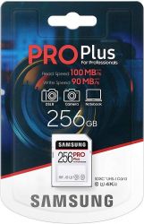 SAMSUNG PRO PLUS SDXC 256GB CLASS 10 UHS-I U3 100/90 MB/S