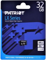 PATRIOT LX SERIES MICRO SDHC 32GB CLASS 10 UHS-I U1 (90 MB/S OLVASSI SEBESSG)