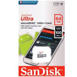 SANDISK ULTRA MICRO SDXC 64GB CLASS 10 UHS-I U1 ANDROID 100 MB/s OLVASSI SEBESSG