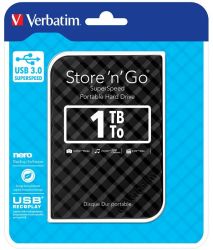 Verbatim Store N Go G2 kls merevlemez 1TB 2,5 USB 3.0 fekete /53194/